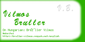 vilmos bruller business card